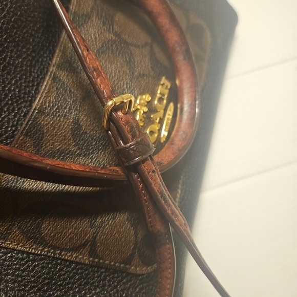 Coach Mini Emma Python Accent Satchel Leather F34281 Shoulder Bag - Picture 15 of 15